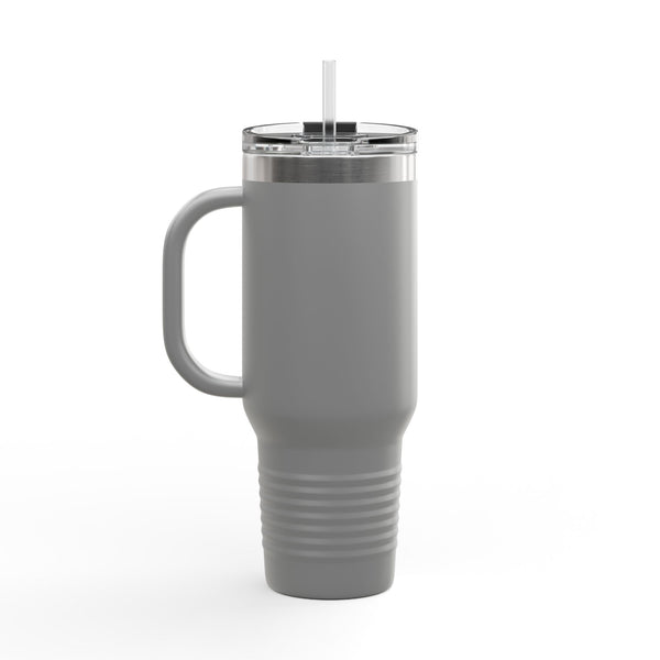 Strong Woman Strong Mama 40oz Insulated Travel Mug – Red Stainless Tumbler with Straw & Handle