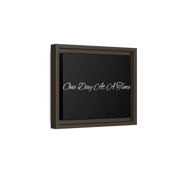 One Day at a Time Framed Canvas Print