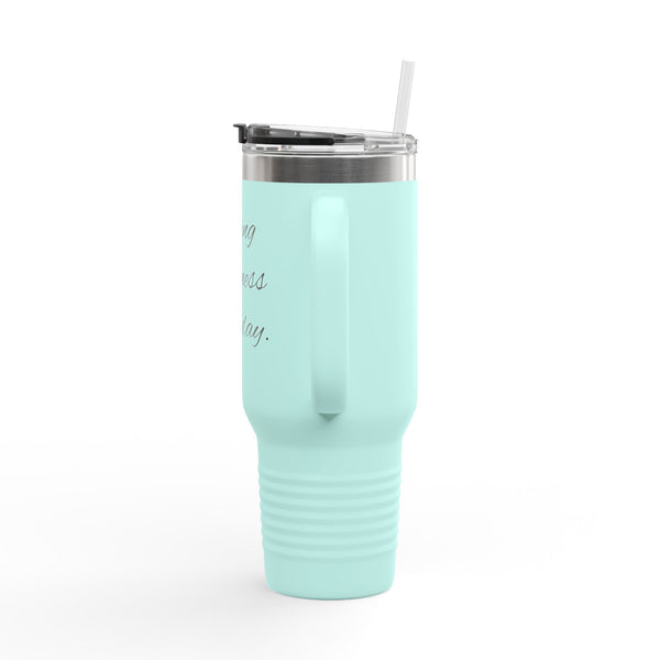 "Raising Greatness Every Day" 40oz Insulated Travel Mug — Motivational Tumbler