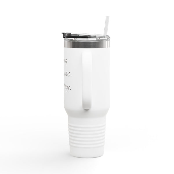 "Raising Greatness Every Day" 40oz Insulated Travel Mug — Motivational Tumbler