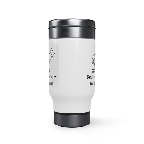 Stainless Steel Travel Mug with Handle, 14oz