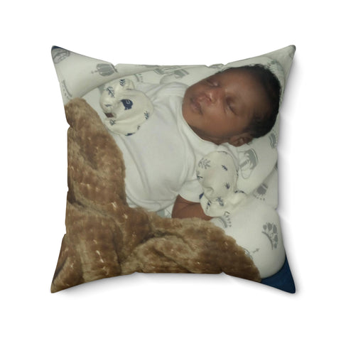 Aunties baby  Spun Polyester Square Pillow