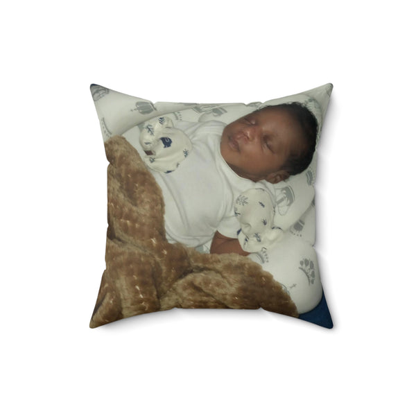 Aunties baby  Spun Polyester Square Pillow