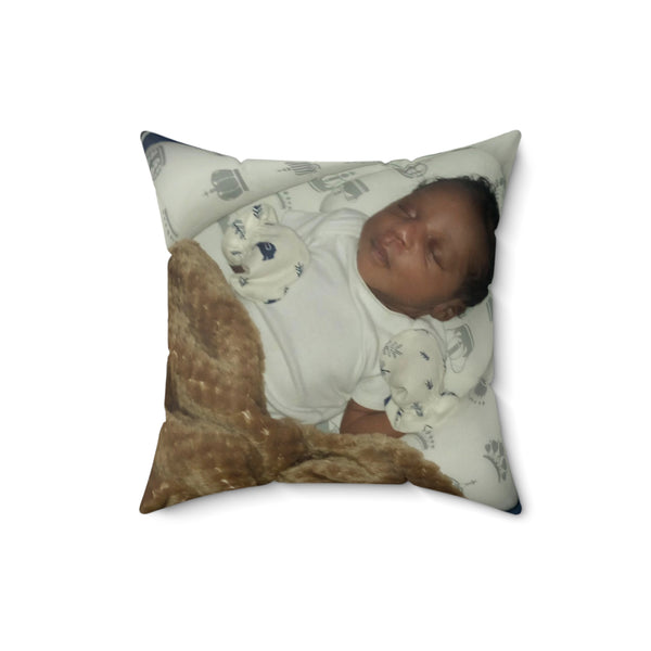 Aunties baby  Spun Polyester Square Pillow