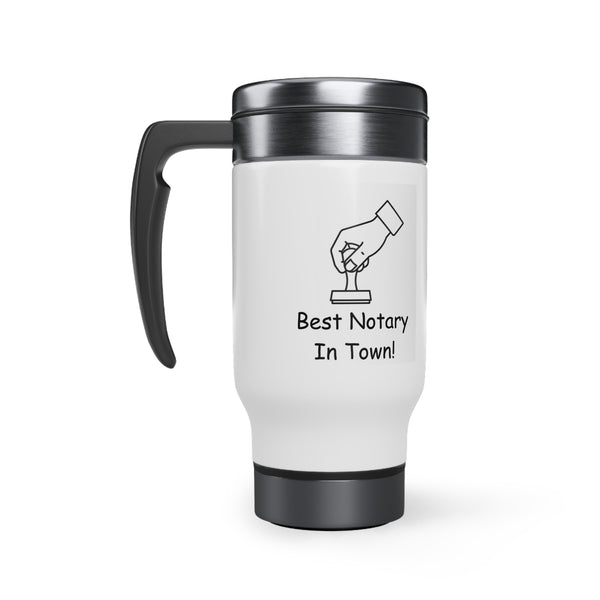 Stainless Steel Travel Mug with Handle, 14oz