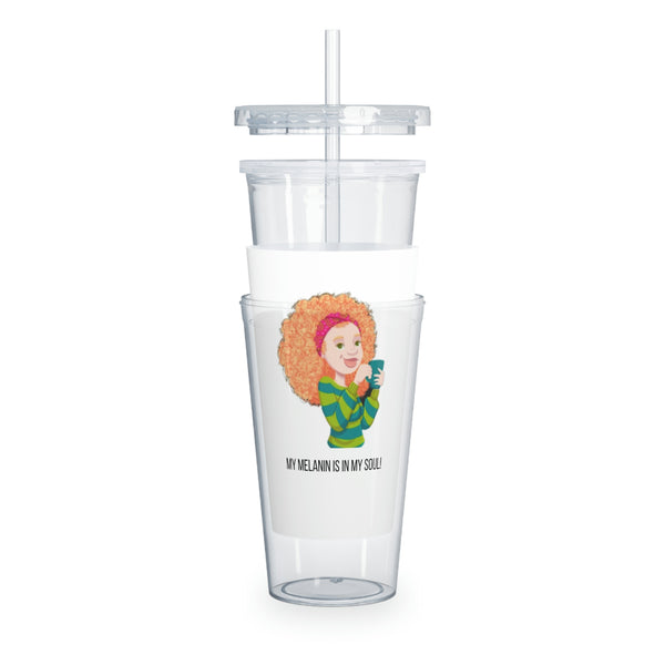 Plastic Tumbler with Straw