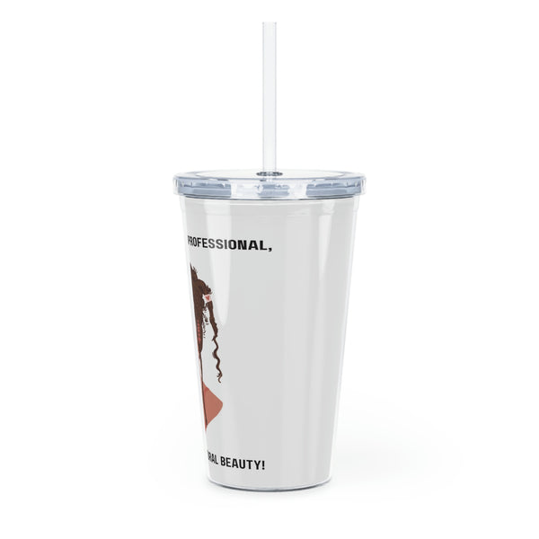 Plastic Tumbler with Straw