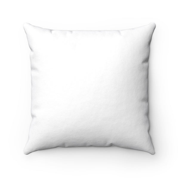 White Spun Polyester Square Pillow