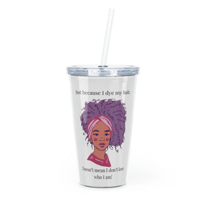 Plastic Tumbler with Straw