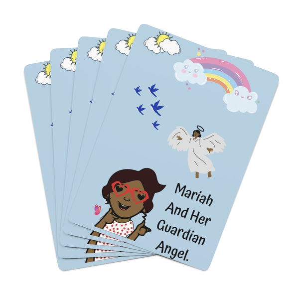 Mariah and her guardian angel Custom Poker Cards