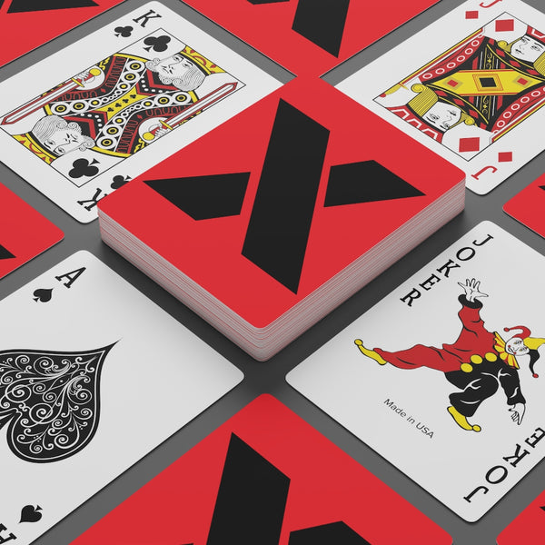 RED X Custom Poker Cards