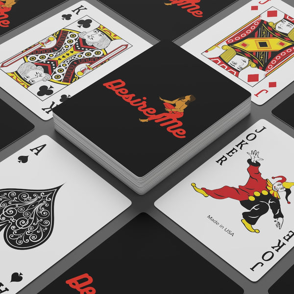 Desire Me Black Custom Poker Cards