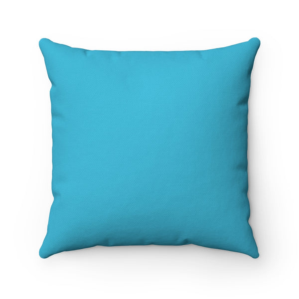 Teal Spun Polyester Square Pillow