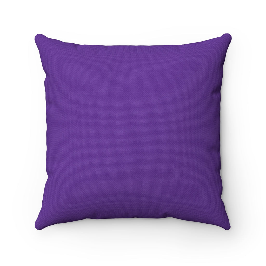 Purple Spun Polyester Square Pillow