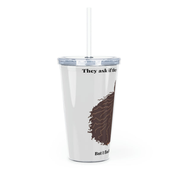 Plastic Tumbler with Straw