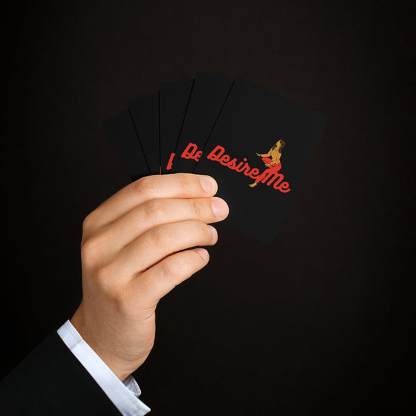 Desire Me Black Custom Poker Cards