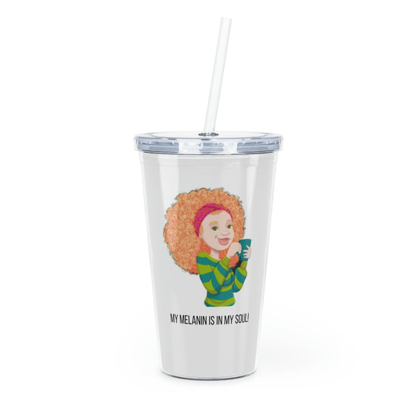 Plastic Tumbler with Straw