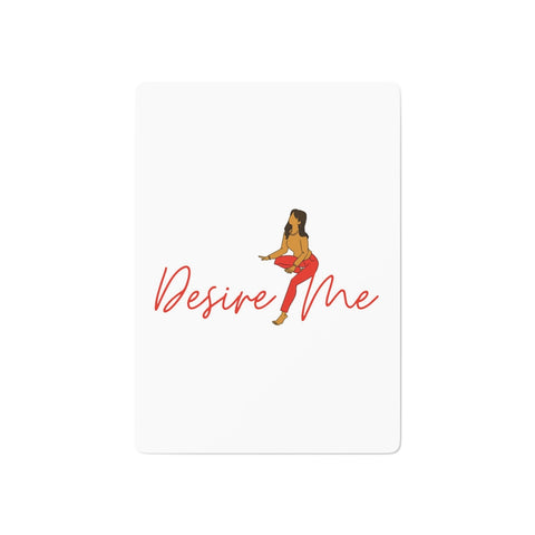 Desire Me White Custom Poker Cards