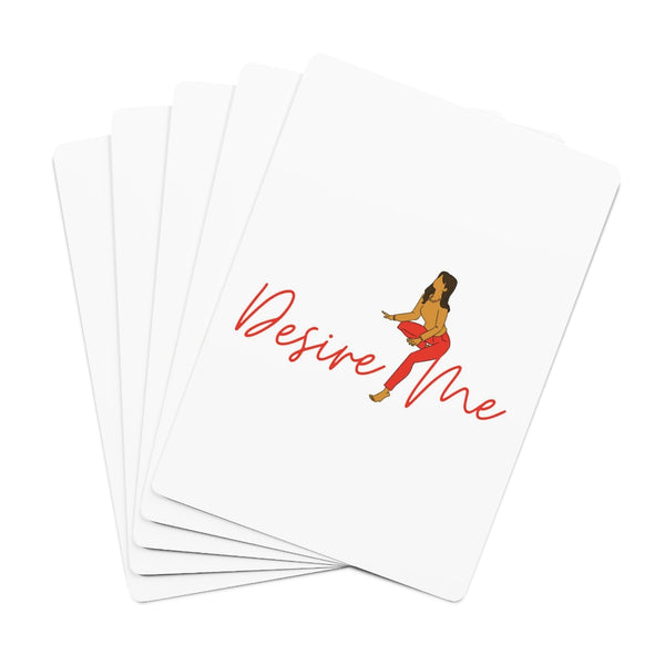 Desire Me White Custom Poker Cards