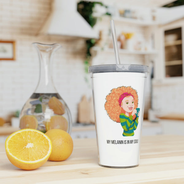 Plastic Tumbler with Straw