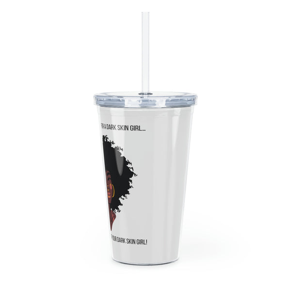 Plastic Tumbler with Straw