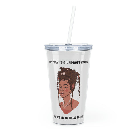 Plastic Tumbler with Straw