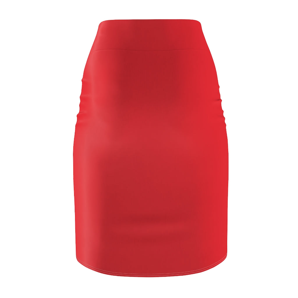 Red Women's Pencil Skirt