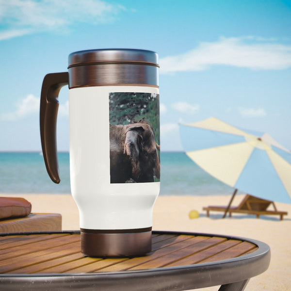 Stainless Steel Travel Mug with Handle, 14oz