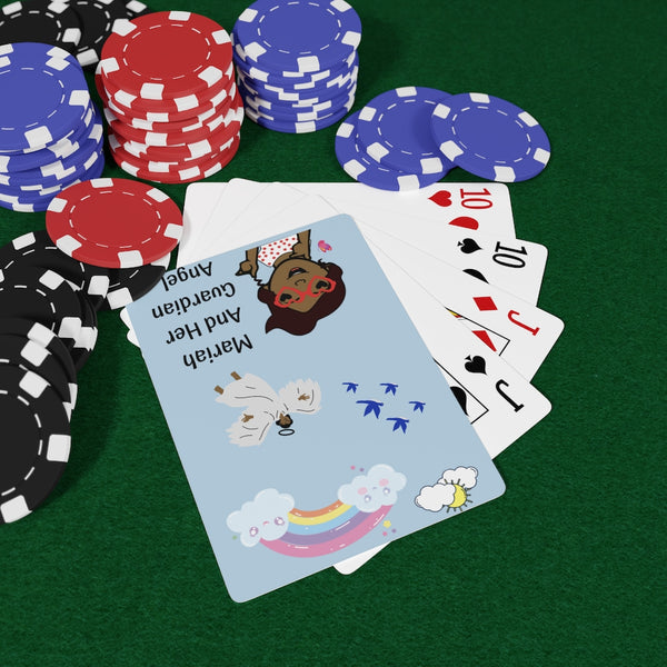 Mariah and her guardian angel Custom Poker Cards