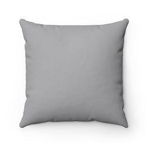 Gray Spun Polyester Square Pillow