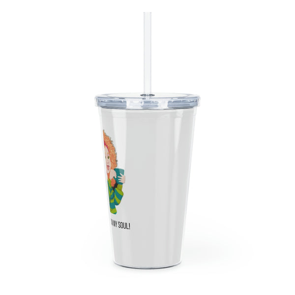 Plastic Tumbler with Straw