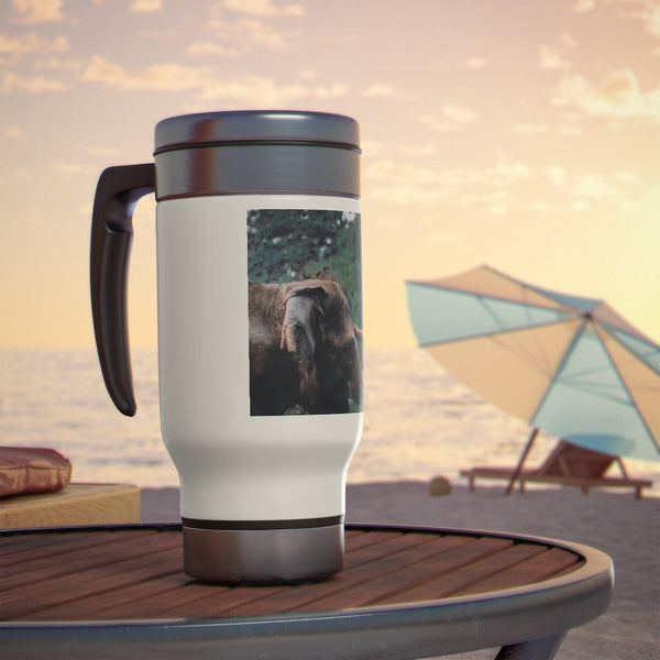 Stainless Steel Travel Mug with Handle, 14oz